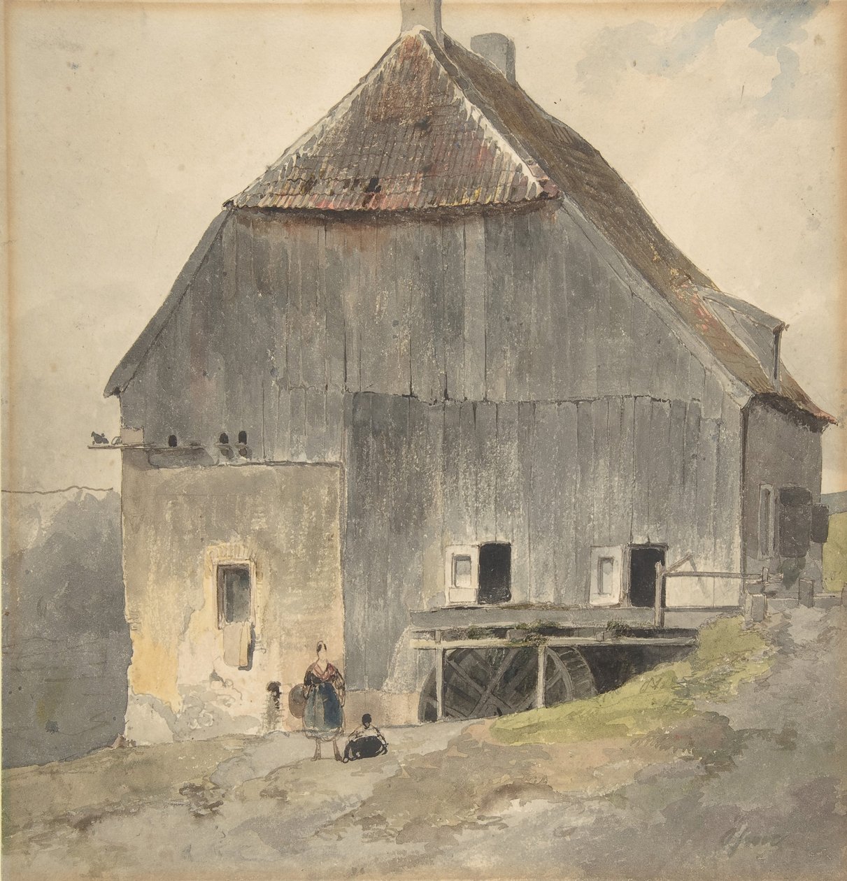 Vesimylly, n. 1870. tekijältä Ernst Erwin Oehme