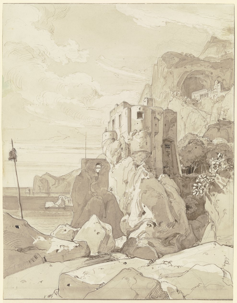 Amalfi, näkymä vartiotornista S. Francescoon tekijältä Ernst Fries