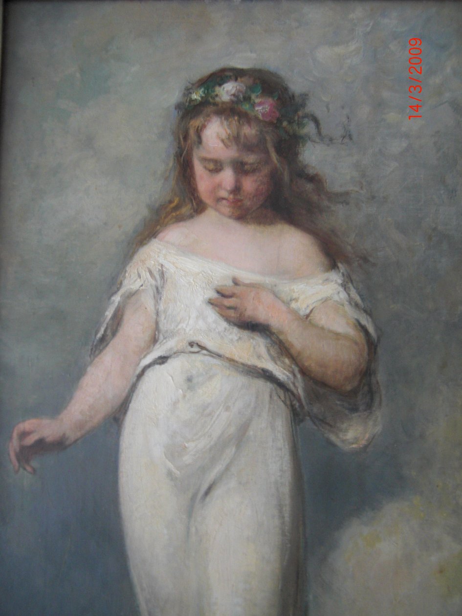 Elisabeth (1871-1879), taiteilijan toiseksi vanhin tytär tekijältä Ernst Hildebrand