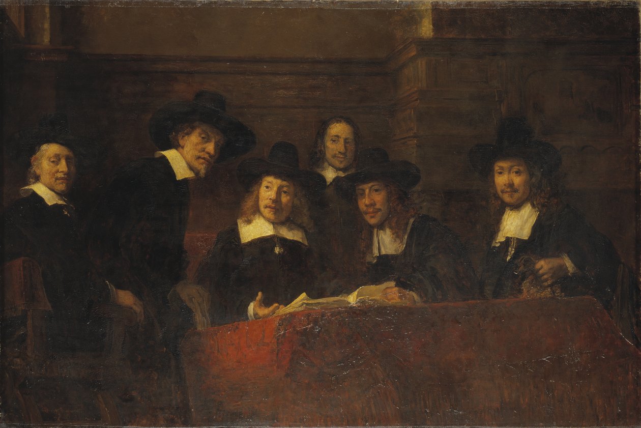 Staalmeesters, Rembrandtin jälkeen, 1876-77 tekijältä Ernst Josephson