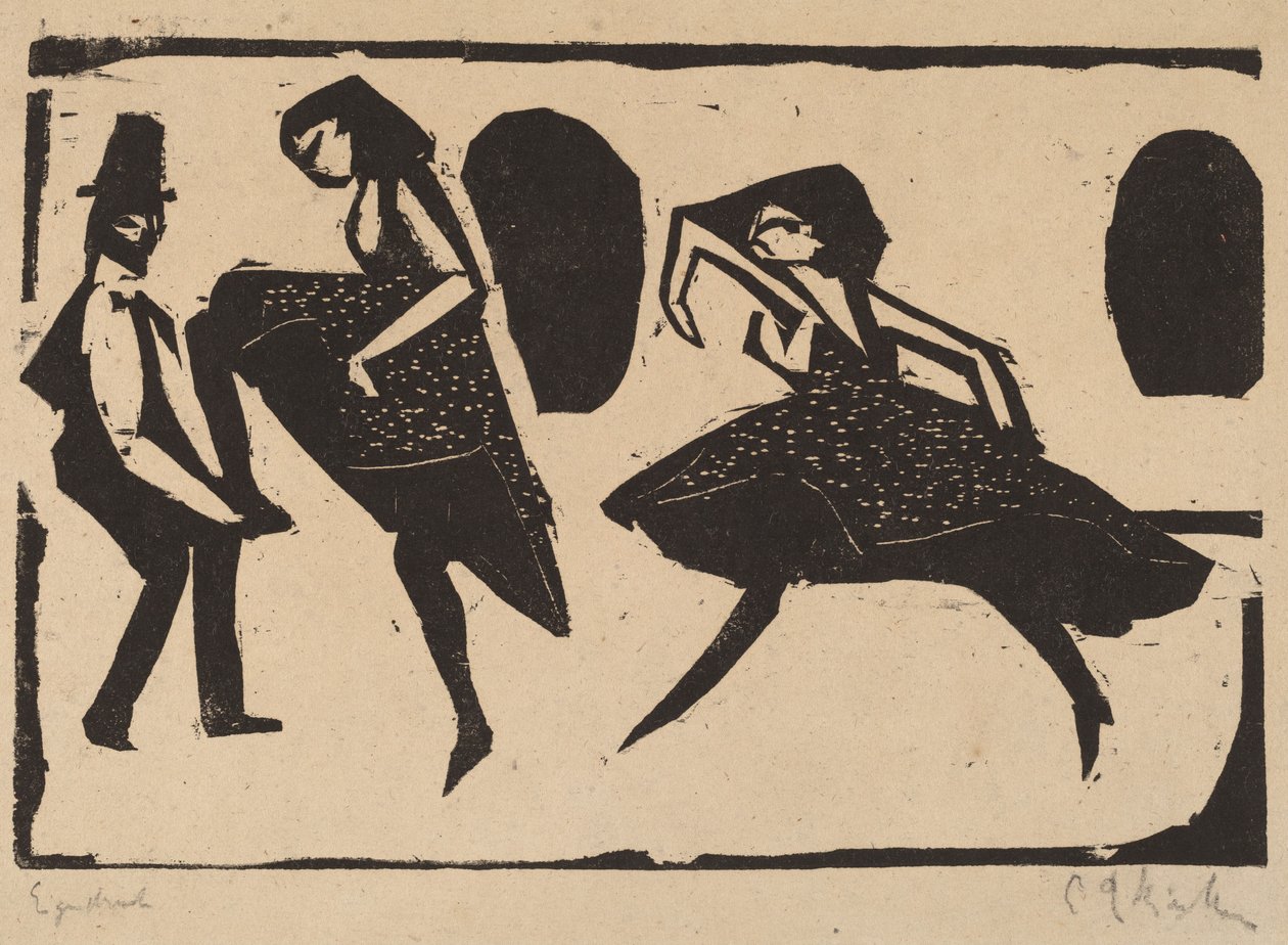 Akrobaattinen tanssi, 1911. tekijältä Ernst Ludwig Kirchner