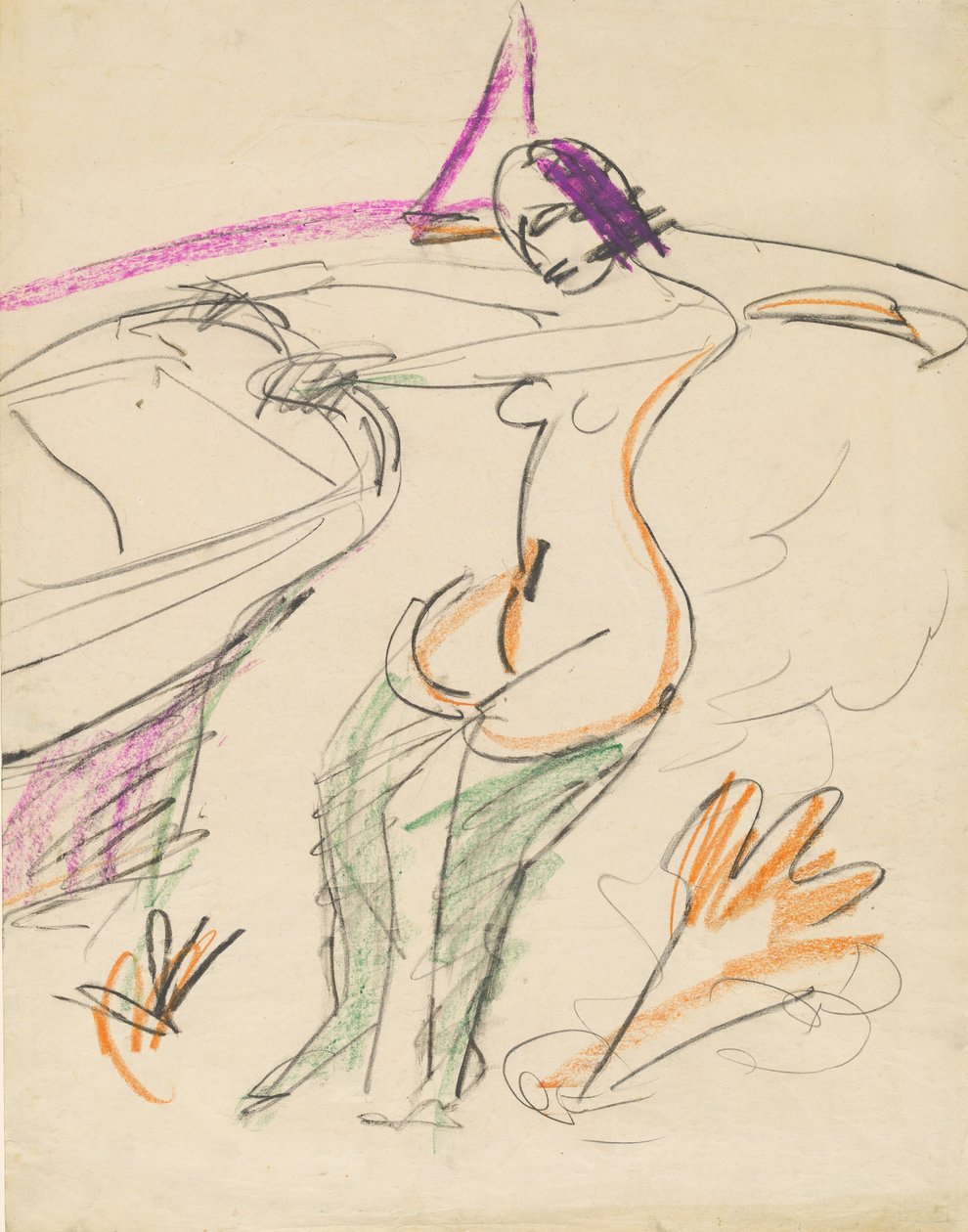 Kylpylä, 19121913. tekijältä Ernst Ludwig Kirchner