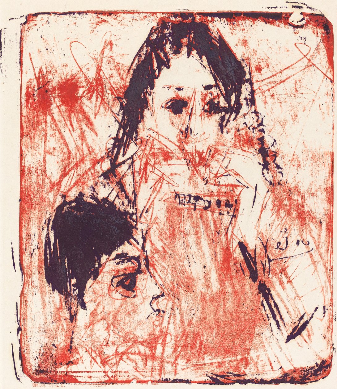 Huuliharppusoitin, 1919. tekijältä Ernst Ludwig Kirchner