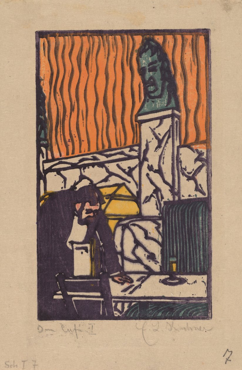 Päätarjoilija kahvilassa, 1904.Päätarjoilija kahvilassa, 1904. tekijältä Ernst Ludwig Kirchner