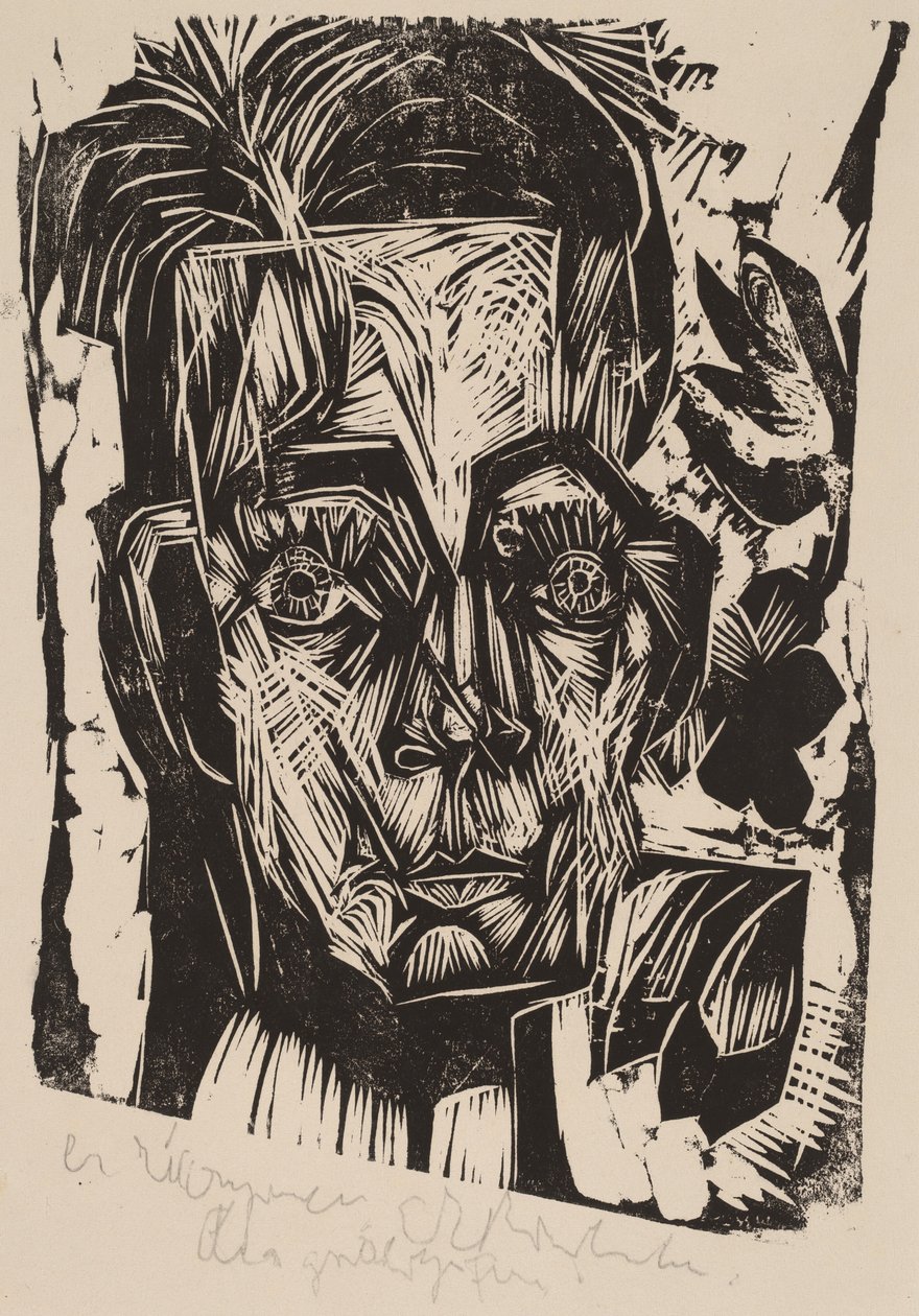 Opiskelijan tohtori Robert Binswangerin johtaja, 1917-1918. tekijältä Ernst Ludwig Kirchner