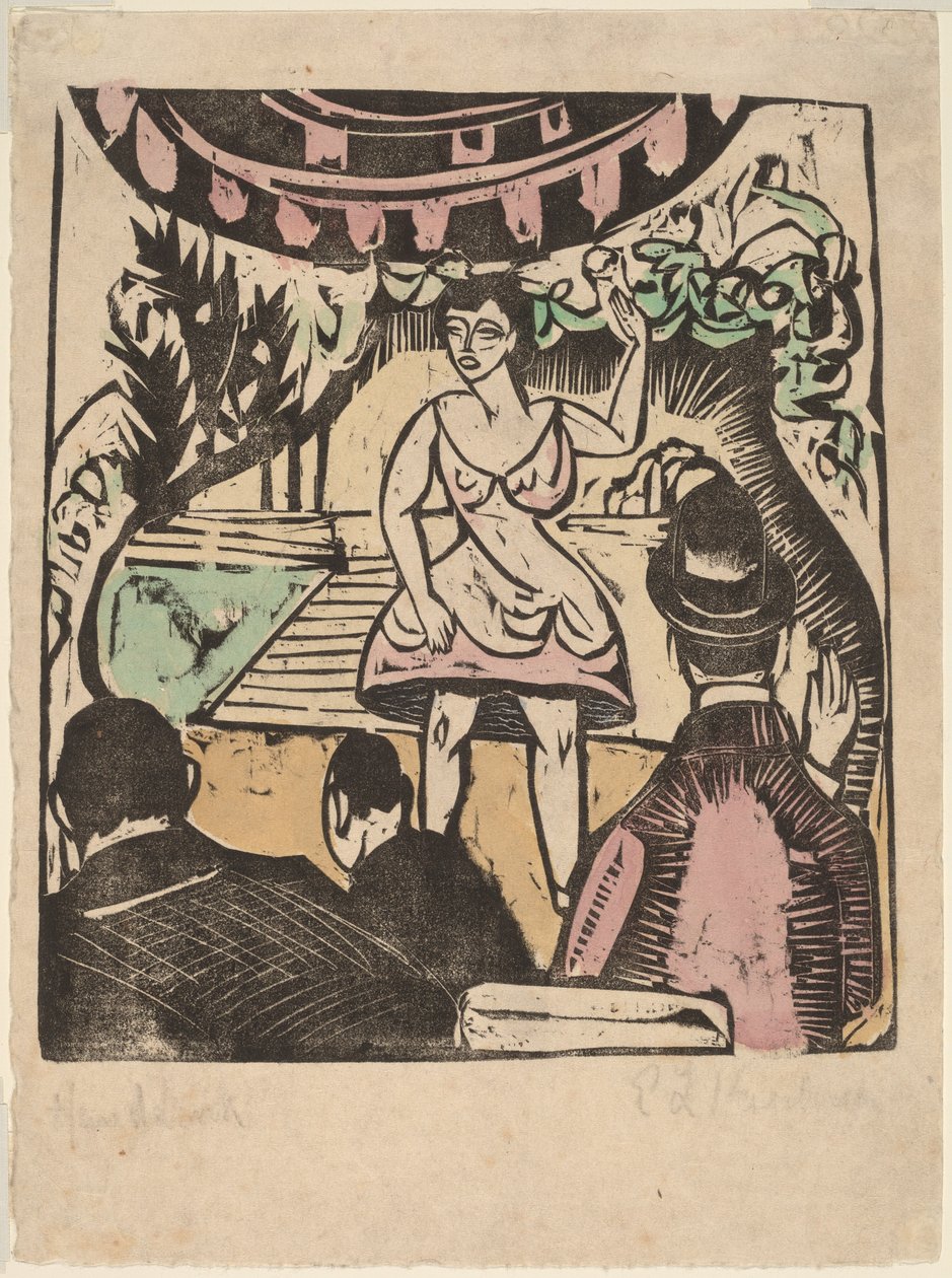 Little Variety Act laulajan kanssa. tekijältä Ernst Ludwig Kirchner