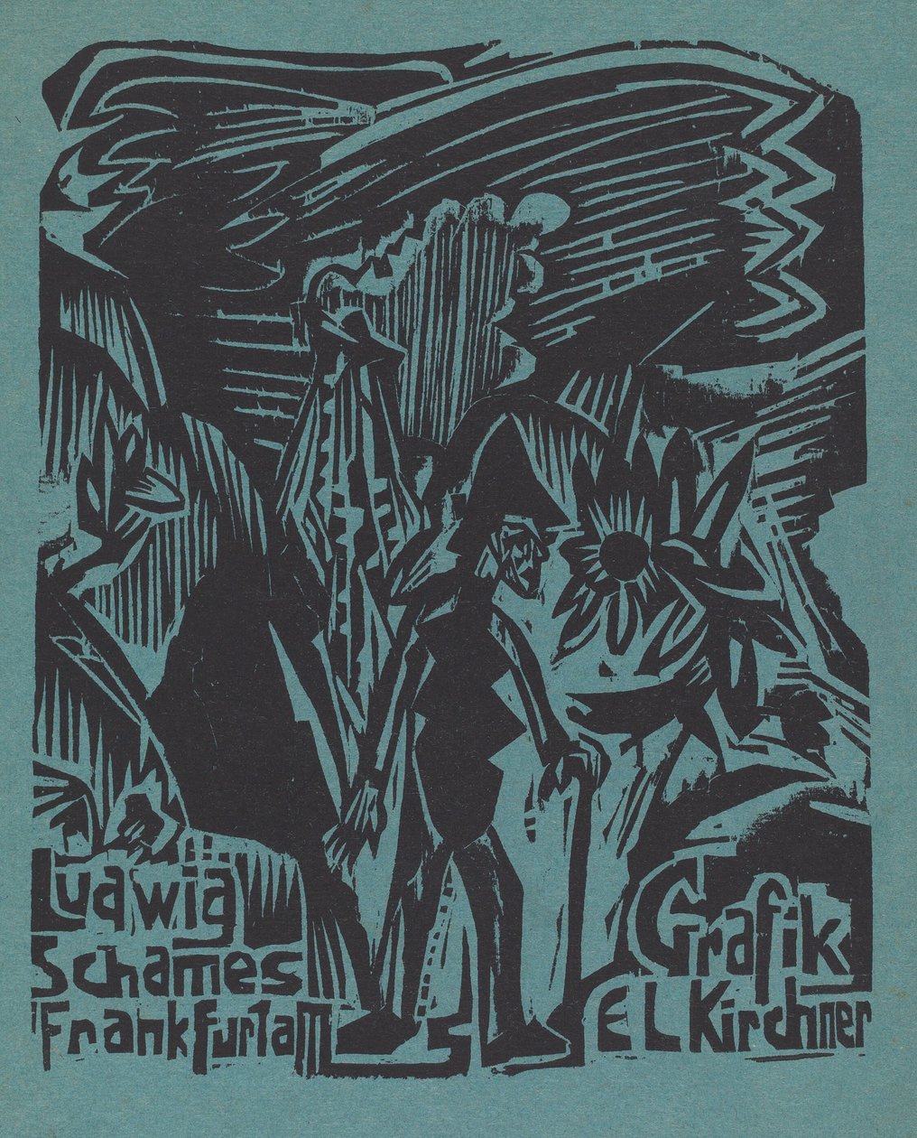 Ludwig Schames Frankfurt ja M Grafik E L Kirchner Ludwig Schames Frankfurt a M..., 19191920. tekijältä Ernst Ludwig Kirchner