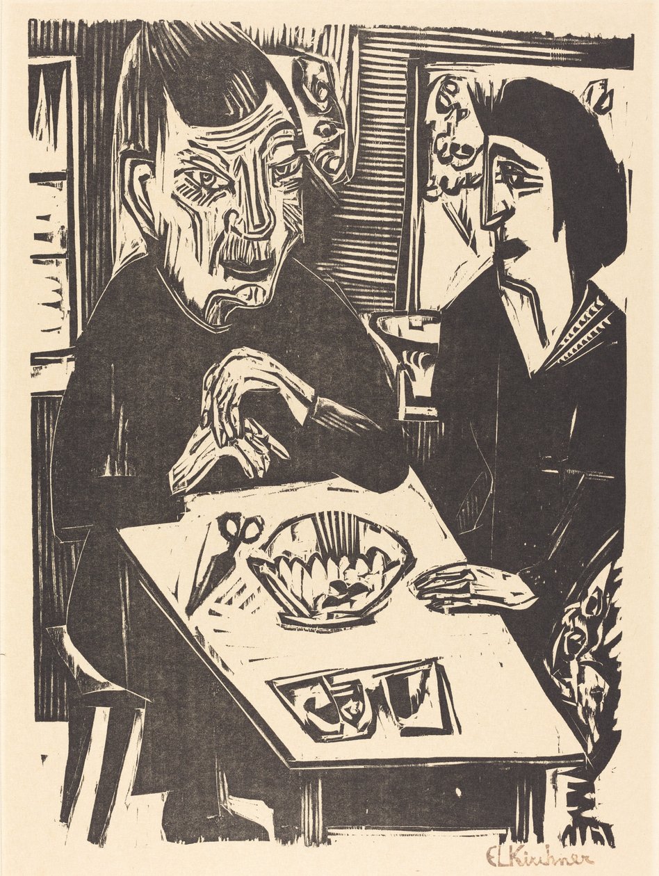 Vanha ja nuori nainen Vanha ja nuori nainen, 1921. tekijältä Ernst Ludwig Kirchner