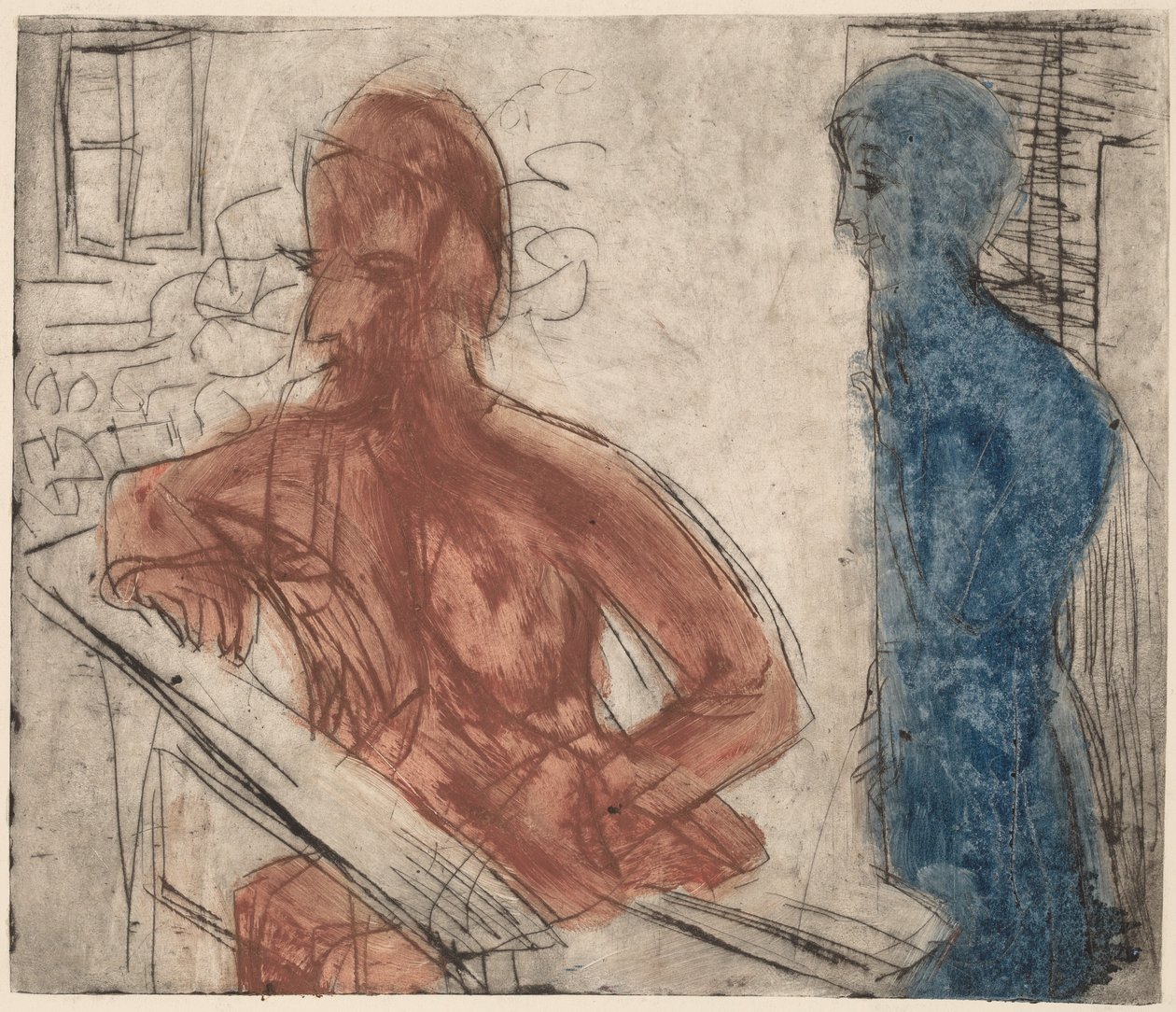 Camperola i noia, 1921. finlandès tekijältä Ernst Ludwig Kirchner