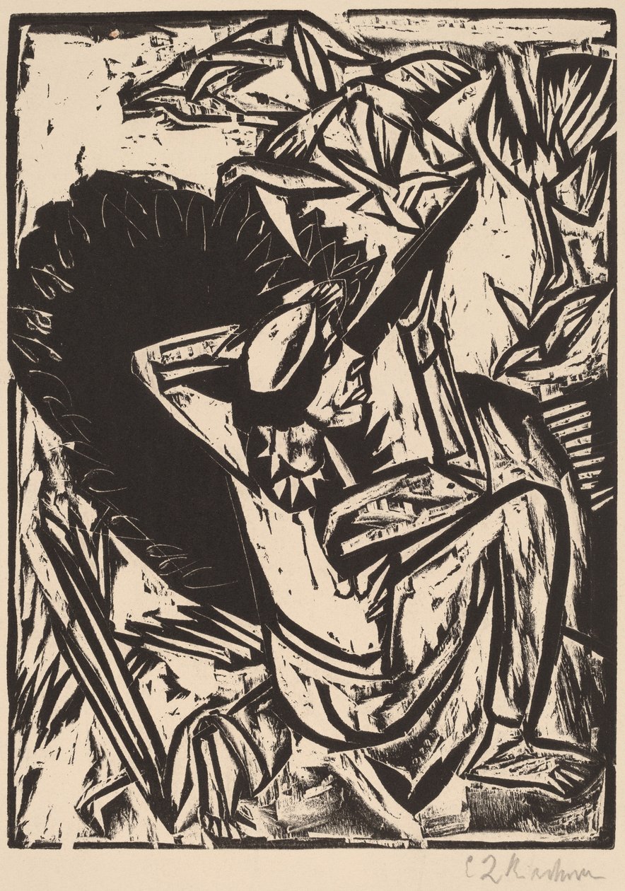 Lokkimetsästäjä, 1913. tekijältä Ernst Ludwig Kirchner