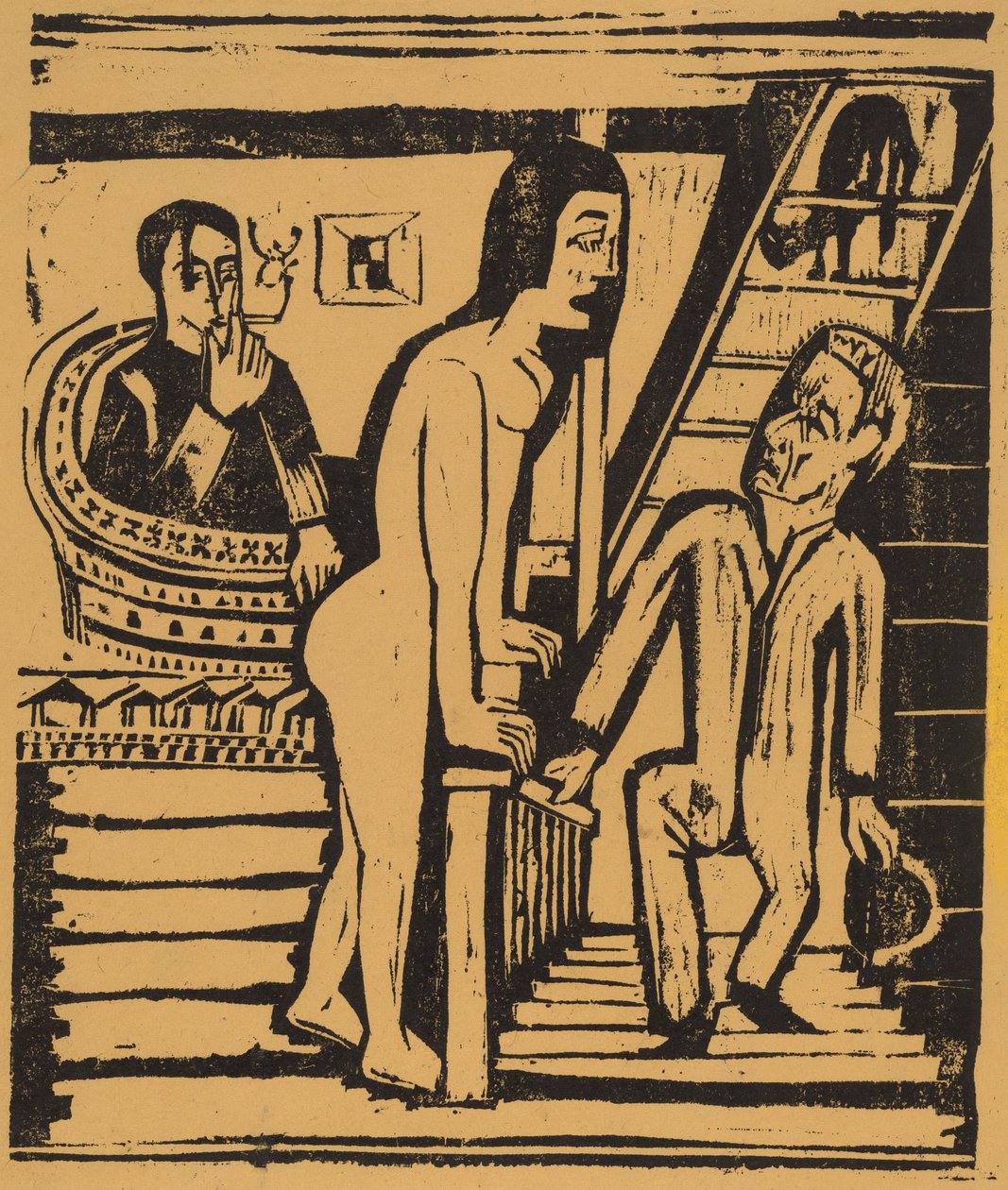 Vierailu, 1923. tekijältä Ernst Ludwig Kirchner