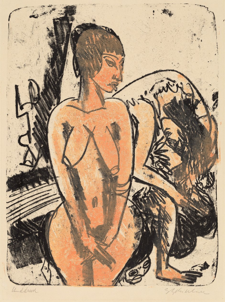 Kaksi naista, 1914. tekijältä Ernst Ludwig Kirchner