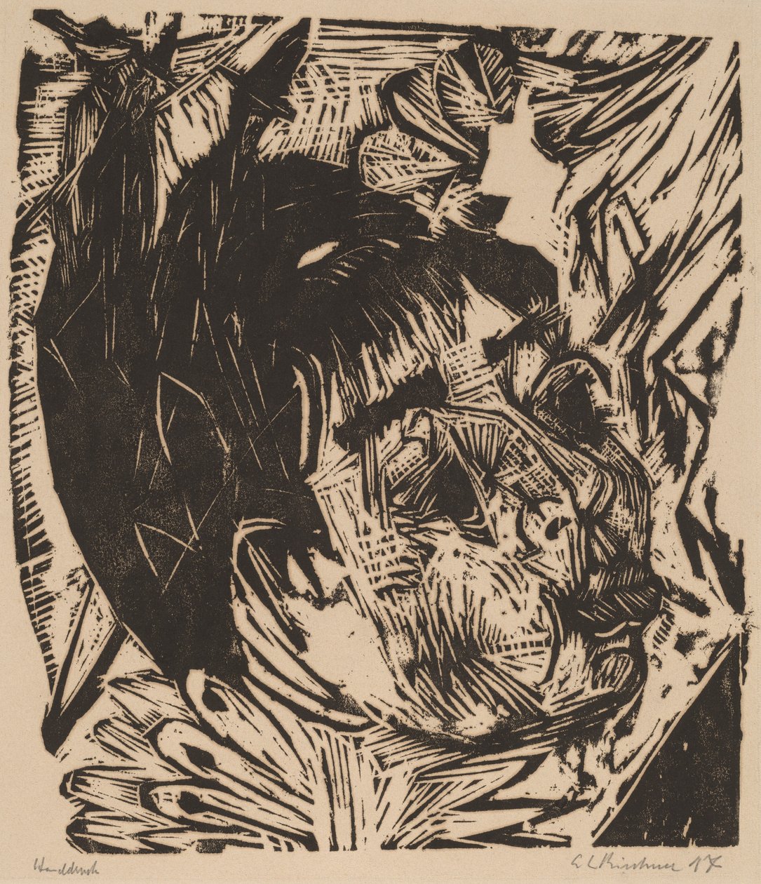 Professori Schaxelin vaimo 1917-1918. tekijältä Ernst Ludwig Kirchner