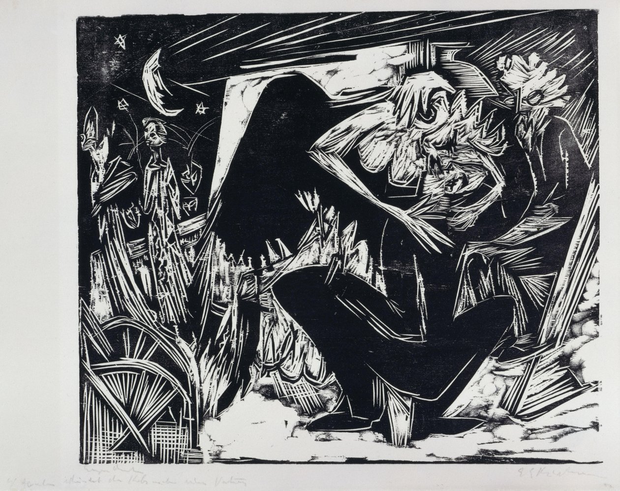 Absalom häpäisee portot tekijältä Ernst Ludwig Kirchner