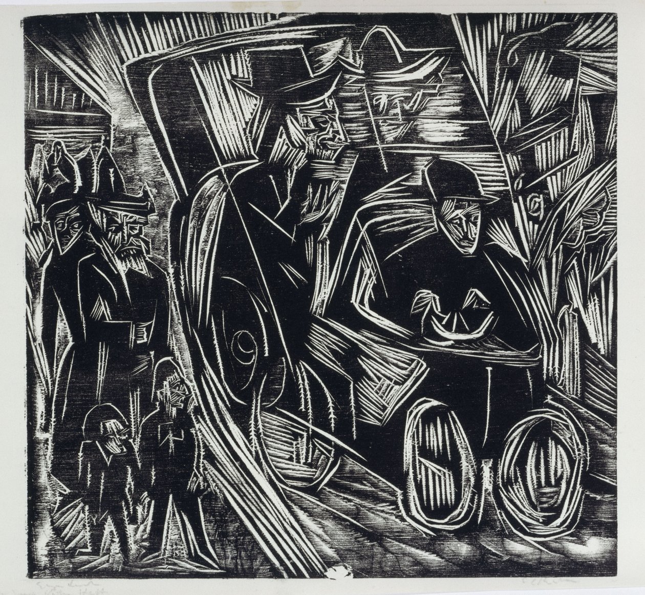 Absalom jakaa oikeutta isänsä sijasta tekijältä Ernst Ludwig Kirchner