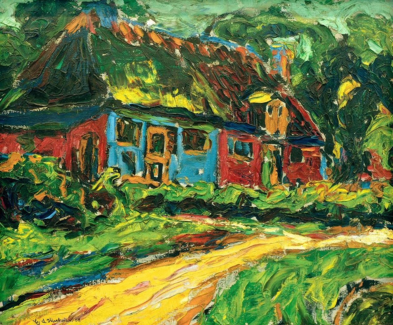 Vanha talo Fehmarnissa tekijältä Ernst Ludwig Kirchner