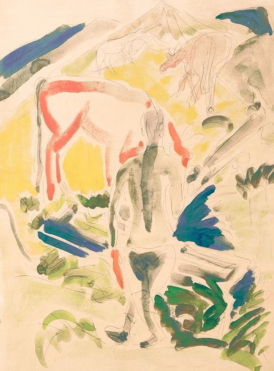 Stafelalpin suihkulähteellä tekijältä Ernst Ludwig Kirchner