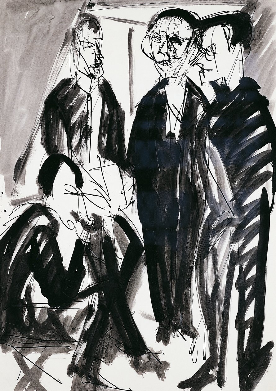 Ernst Ludwig Kirchner (1880-1938), taiteilija ja Die Brucke (Silta) -ryhmä Dresdenissä. tekijältä Ernst Ludwig Kirchner