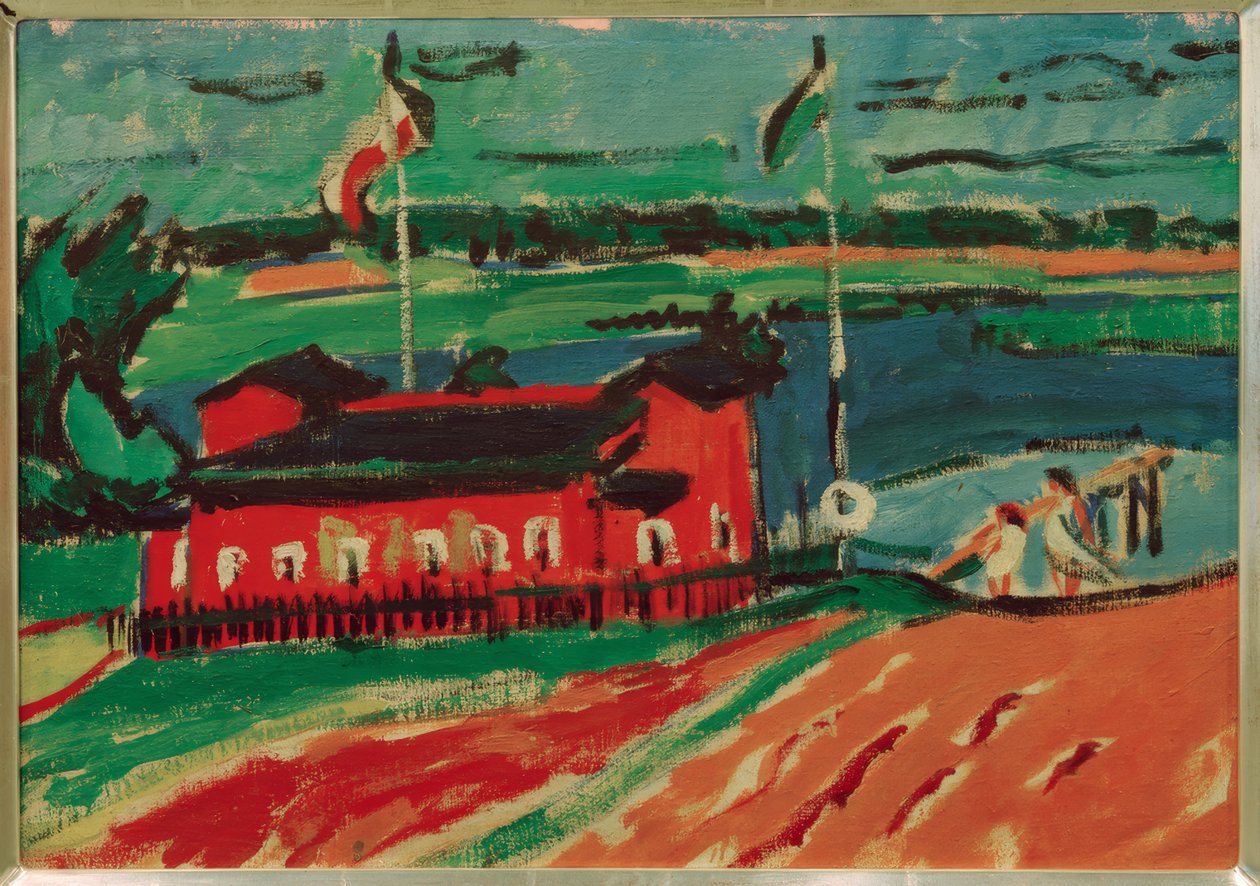 Badeanstalt bei Dresden tekijältä Ernst Ludwig Kirchner