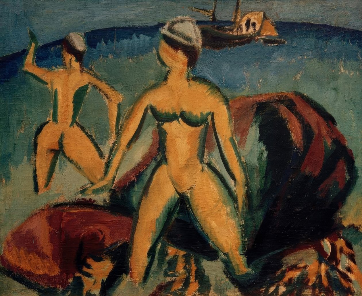 Uimarit (Fehmarn) tekijältä Ernst Ludwig Kirchner
