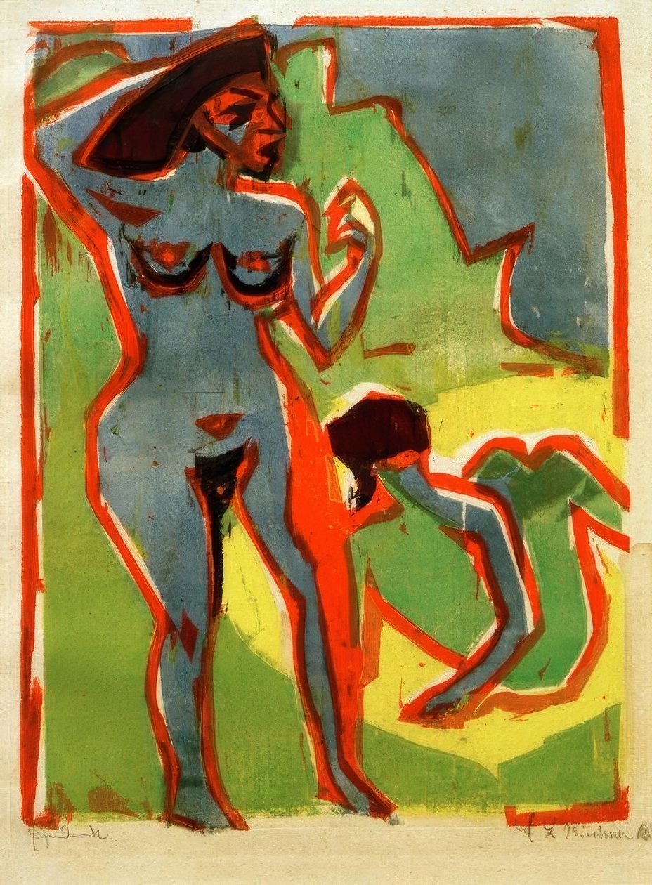 Naiset uimassa (Moritzburg) tekijältä Ernst Ludwig Kirchner