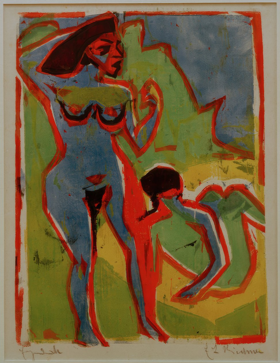 Badende Frauen Moritzburgissa tekijältä Ernst Ludwig Kirchner