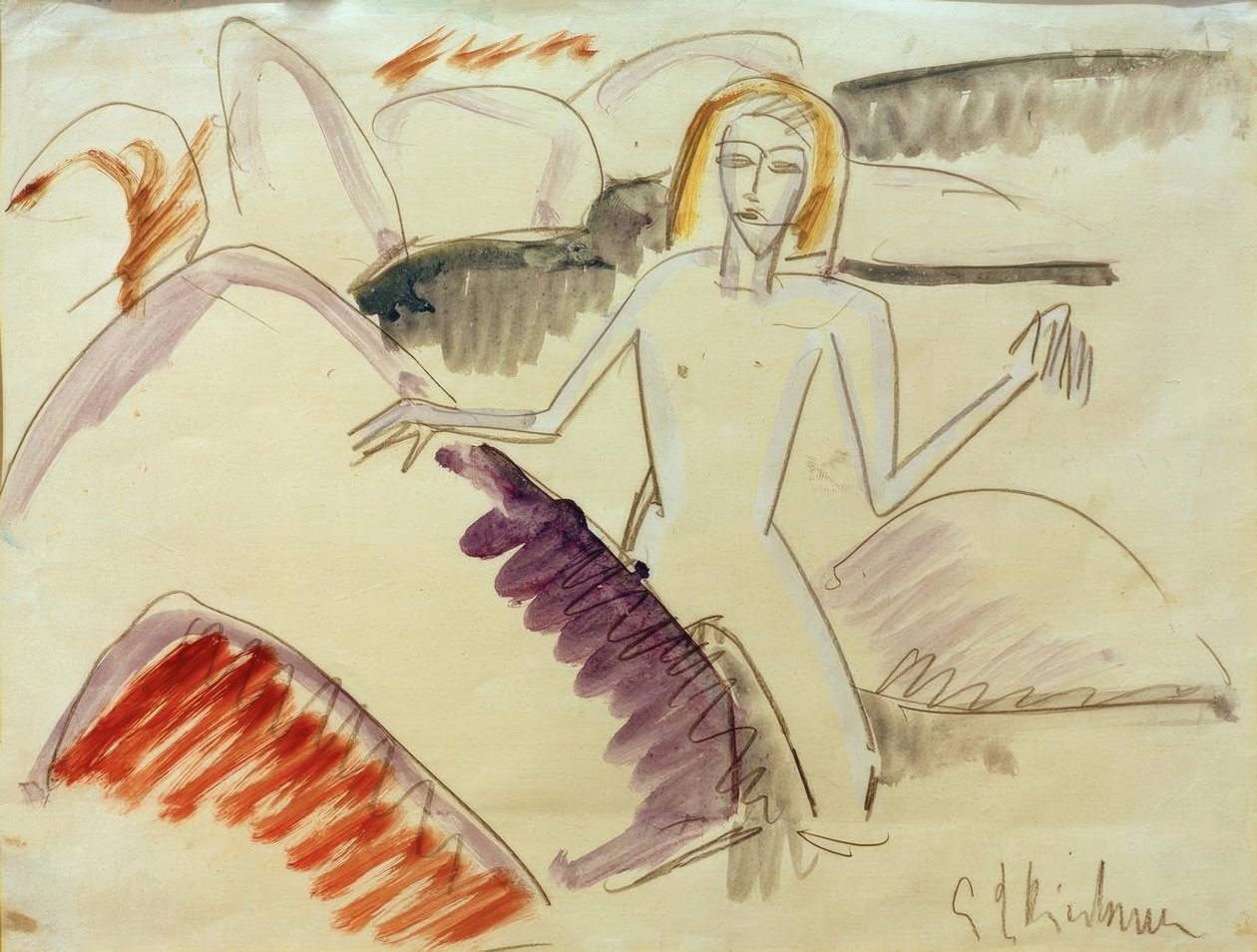 Uimarit kivillä tekijältä Ernst Ludwig Kirchner