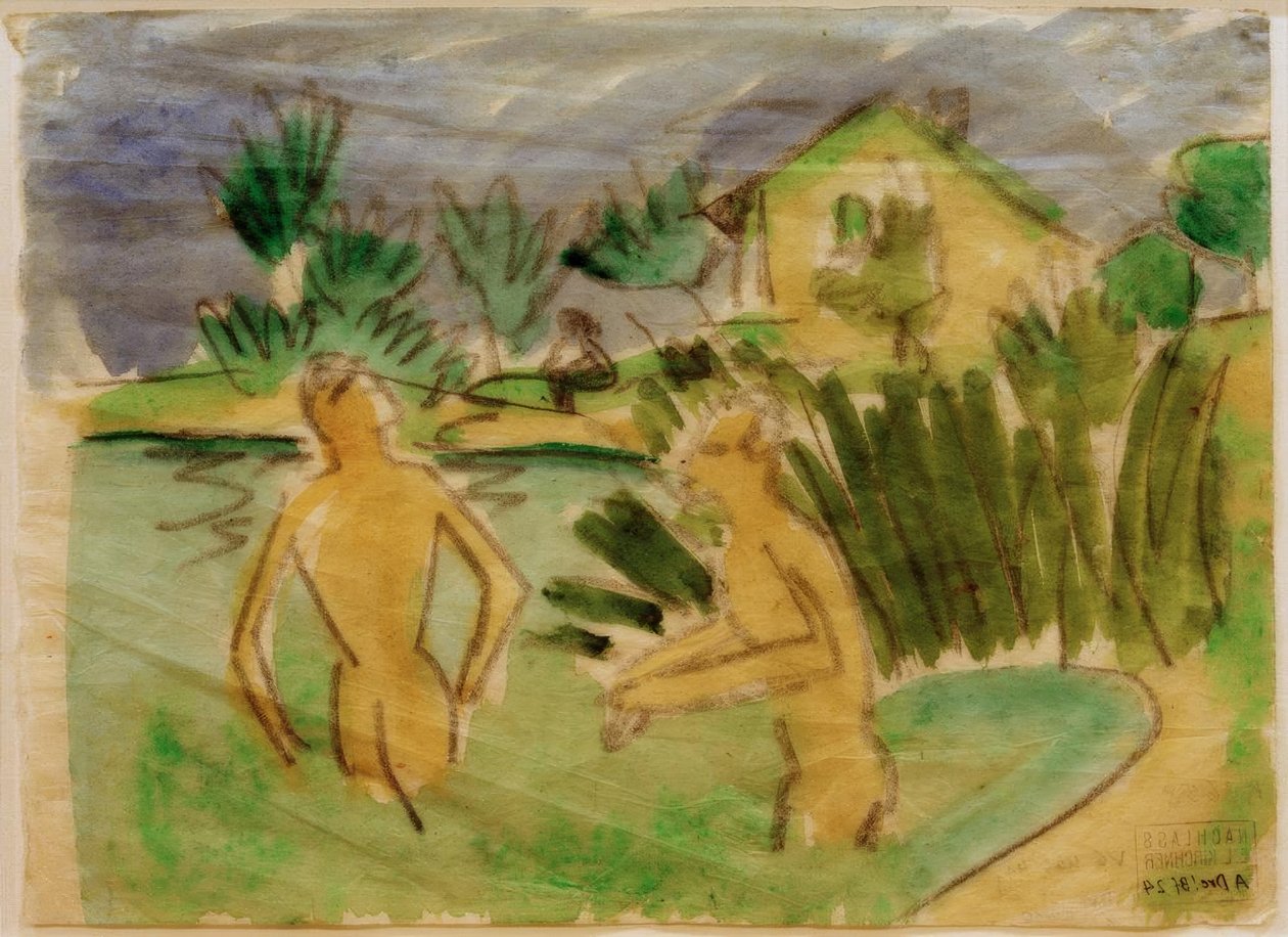 Uimarit Moritzburgissa tekijältä Ernst Ludwig Kirchner