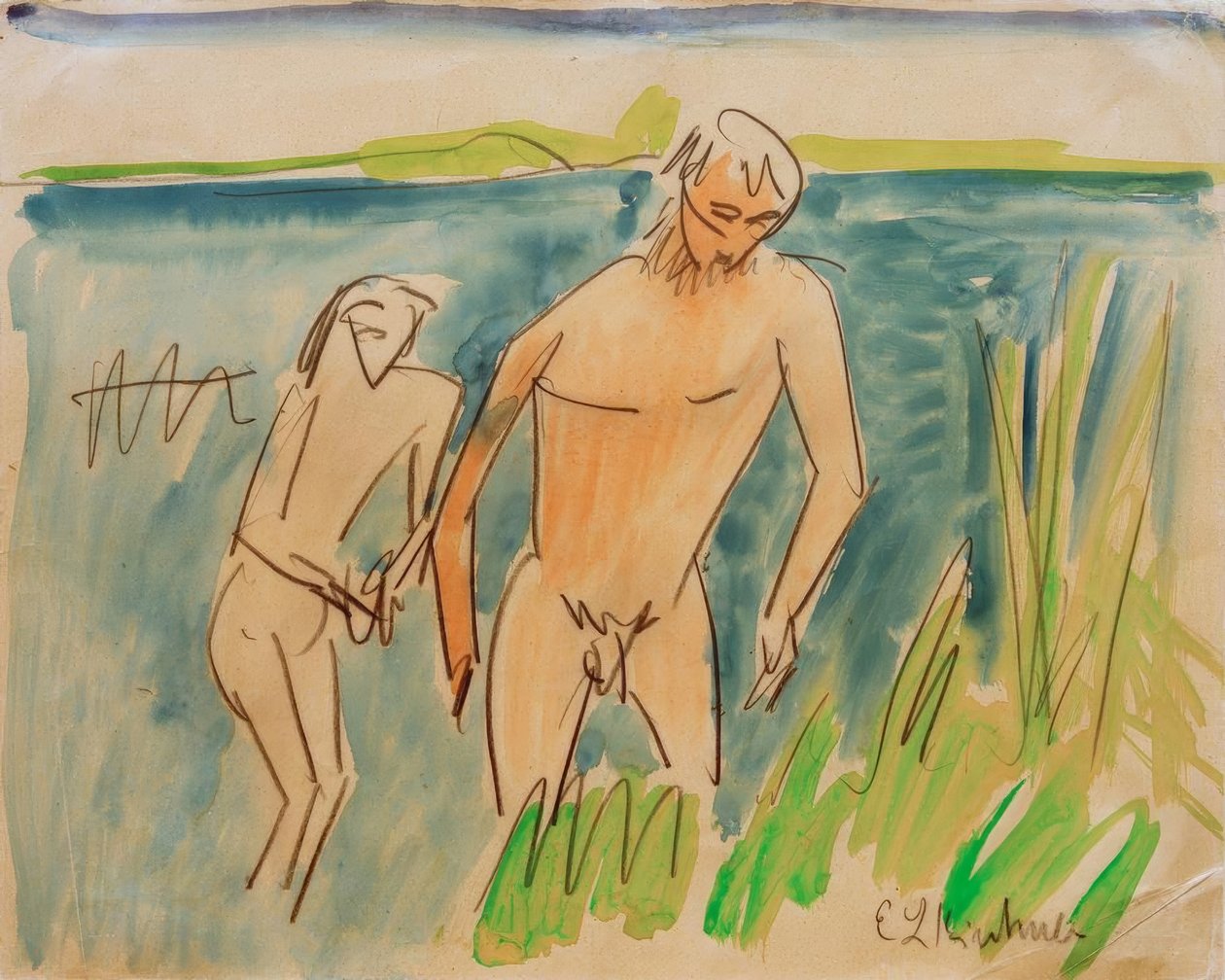 Uimarit Moritzburgissa tekijältä Ernst Ludwig Kirchner