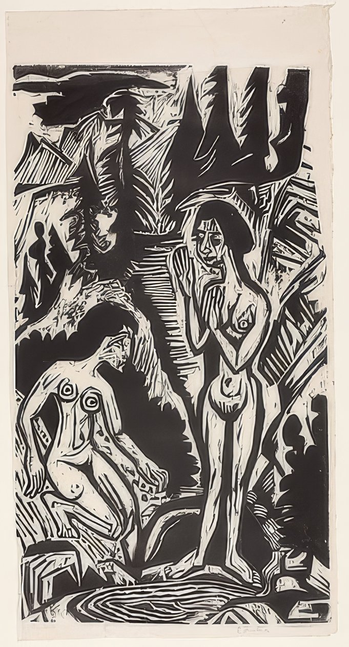 Uimarit kivissä. 1921 tekijältä Ernst Ludwig Kirchner