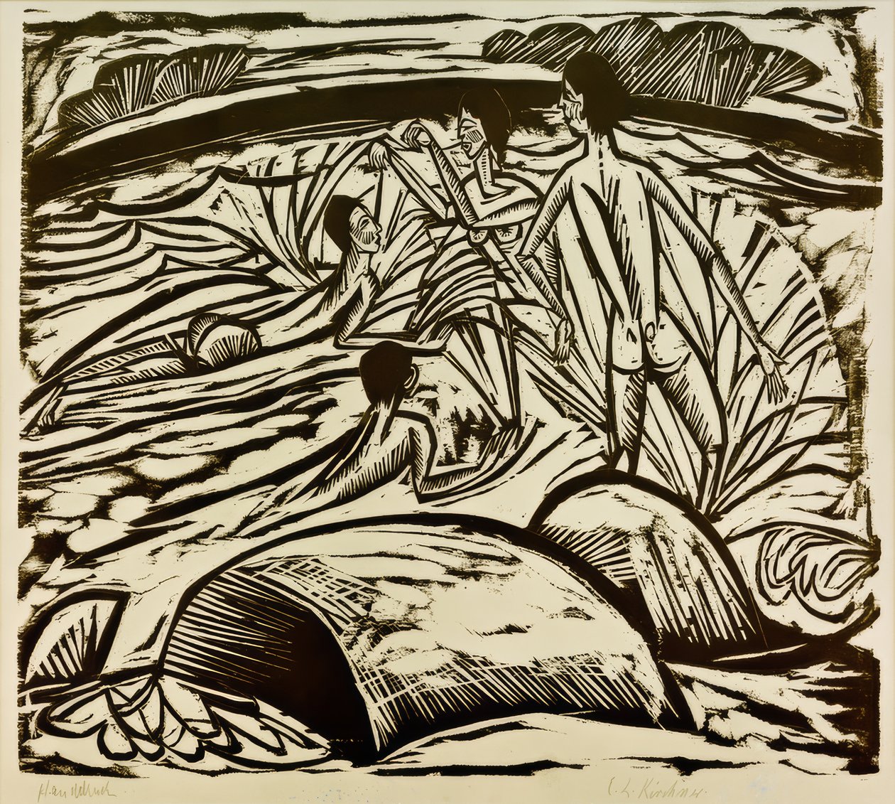 Uimarit, roiskuvat tekijältä Ernst Ludwig Kirchner