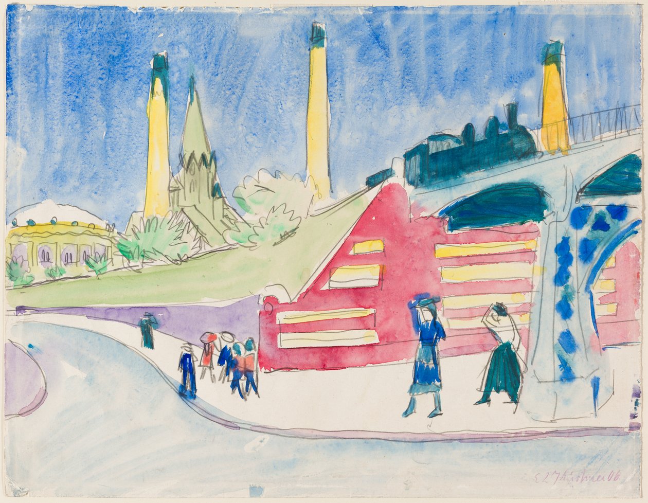 Rautatiepenger tekijältä Ernst Ludwig Kirchner