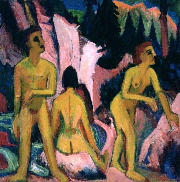 Uimafiguurit (guassi) tekijältä Ernst Ludwig Kirchner