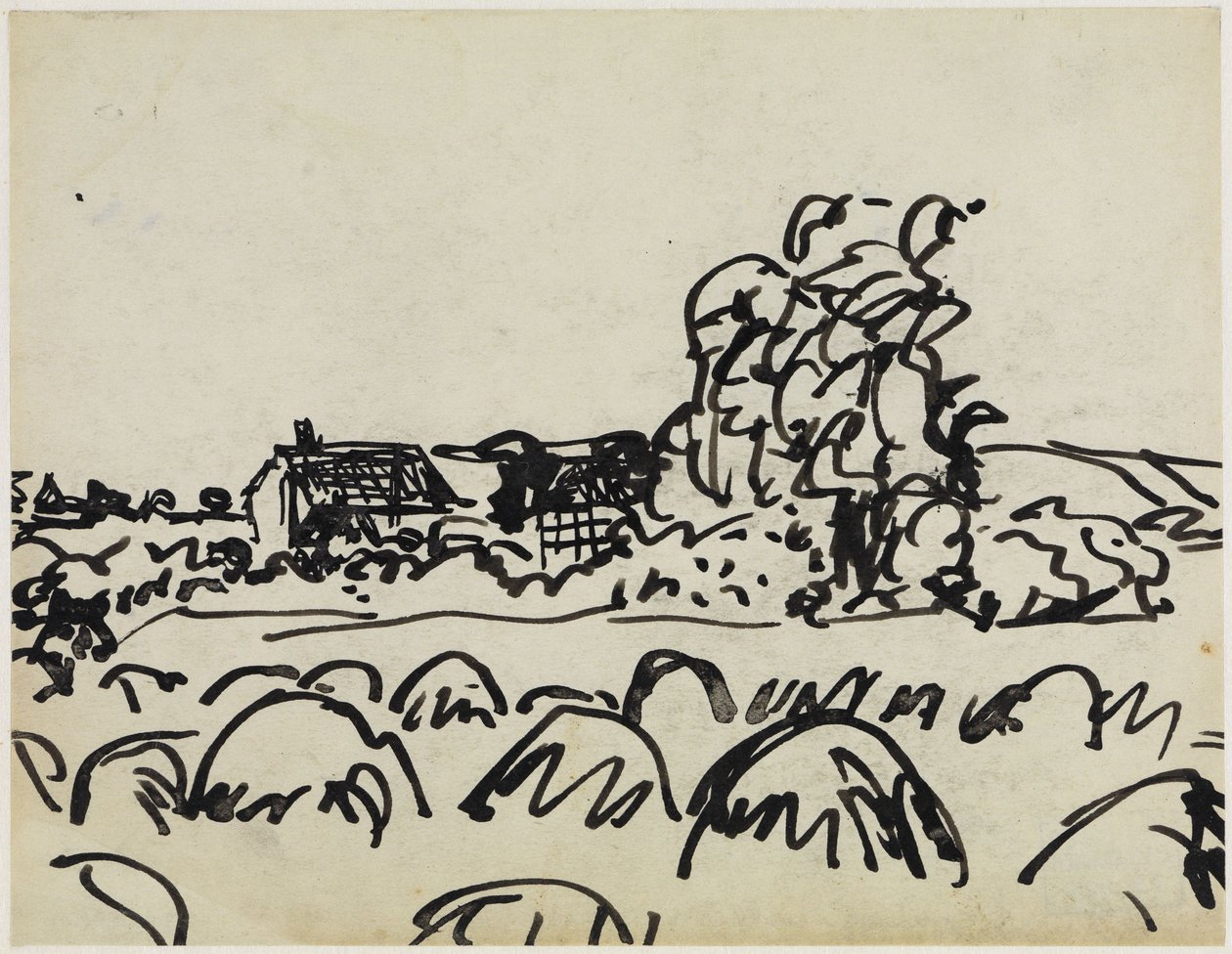 Maatila Fehmarnissa tekijältä Ernst Ludwig Kirchner