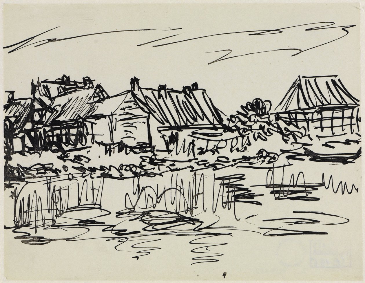 Maatiloja veden äärellä (Fehmarn) tekijältä Ernst Ludwig Kirchner