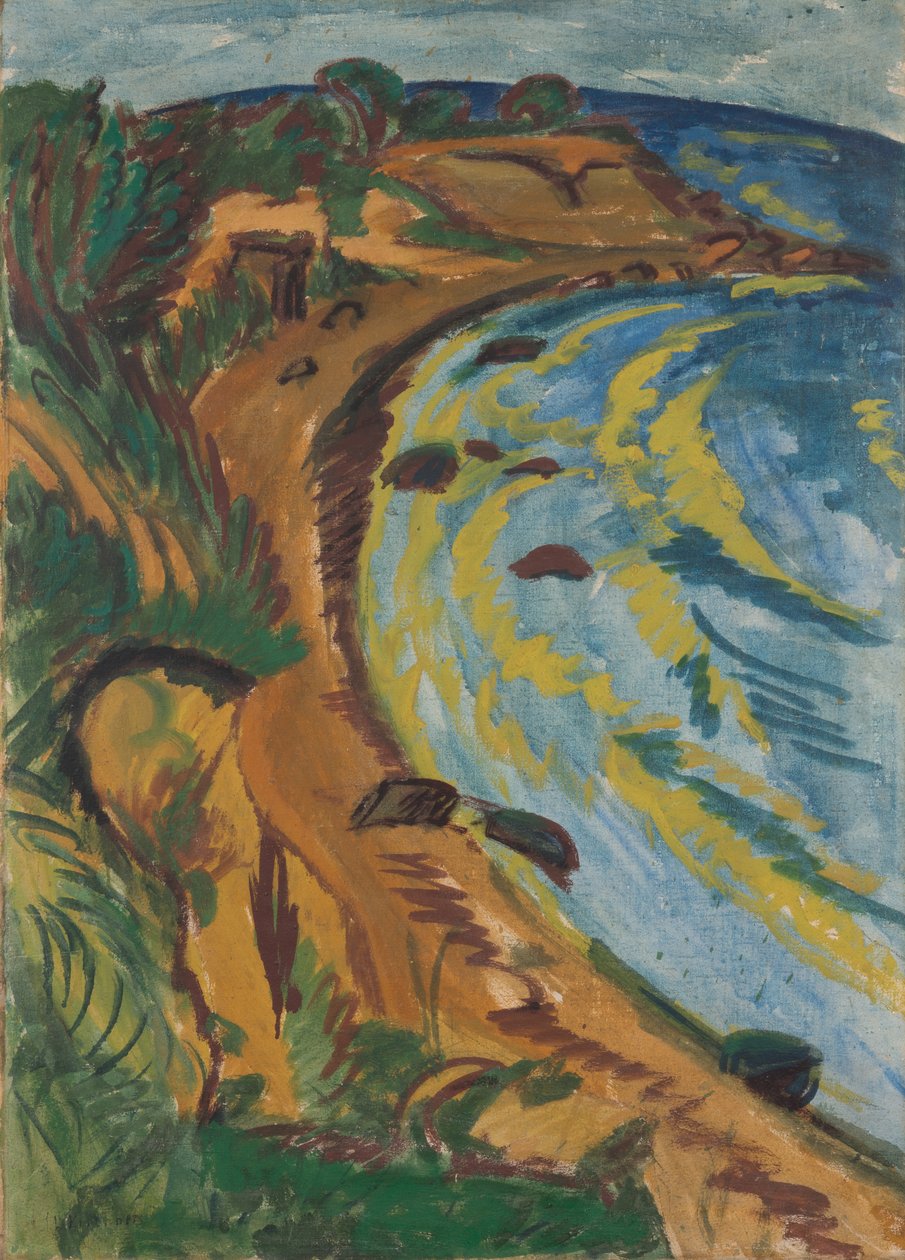 Fehmarnin rannikon lahti tekijältä Ernst Ludwig Kirchner