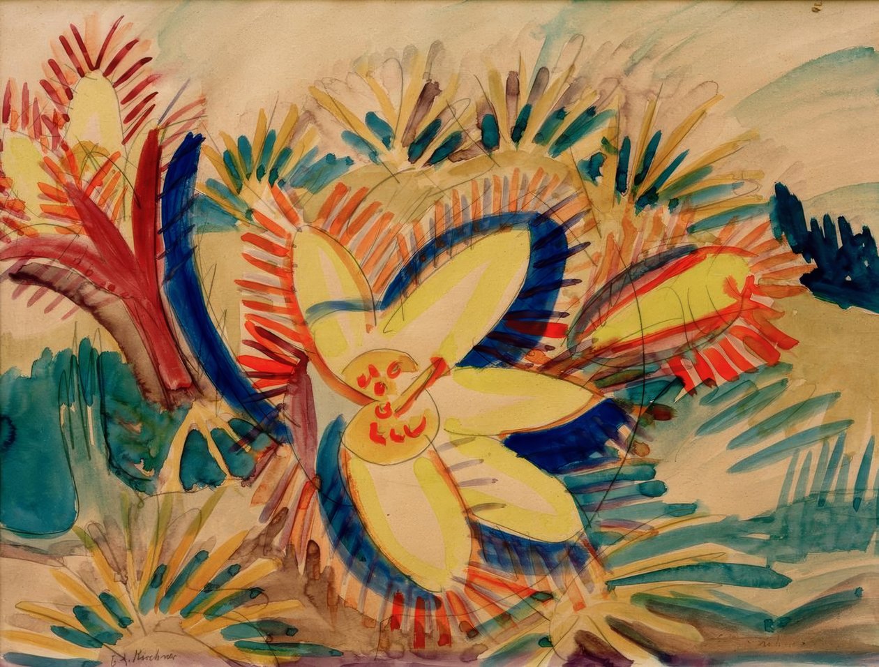 Berganemone tekijältä Ernst Ludwig Kirchner