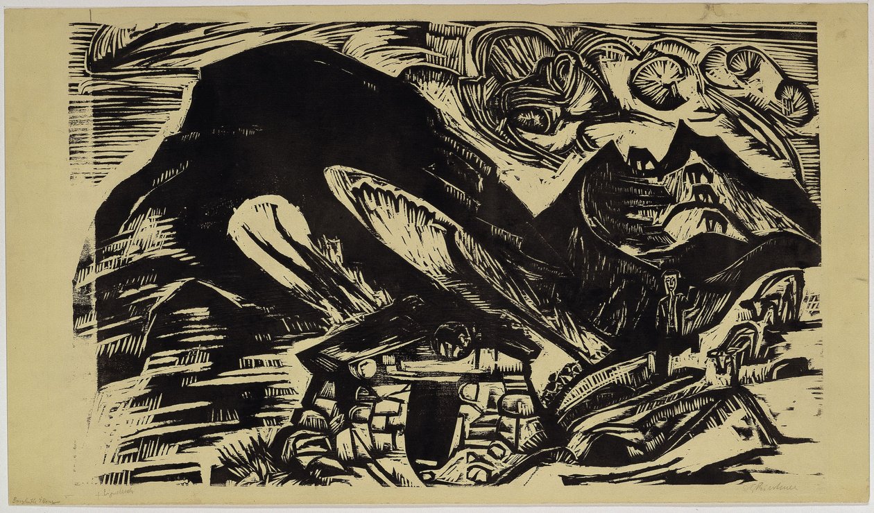 Vuoret ja vuoristomaja tekijältä Ernst Ludwig Kirchner