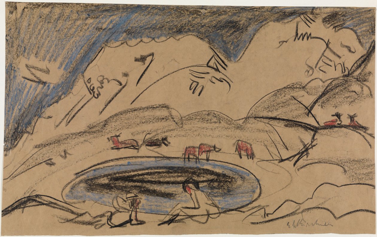Vuoristojärvi tekijältä Ernst Ludwig Kirchner