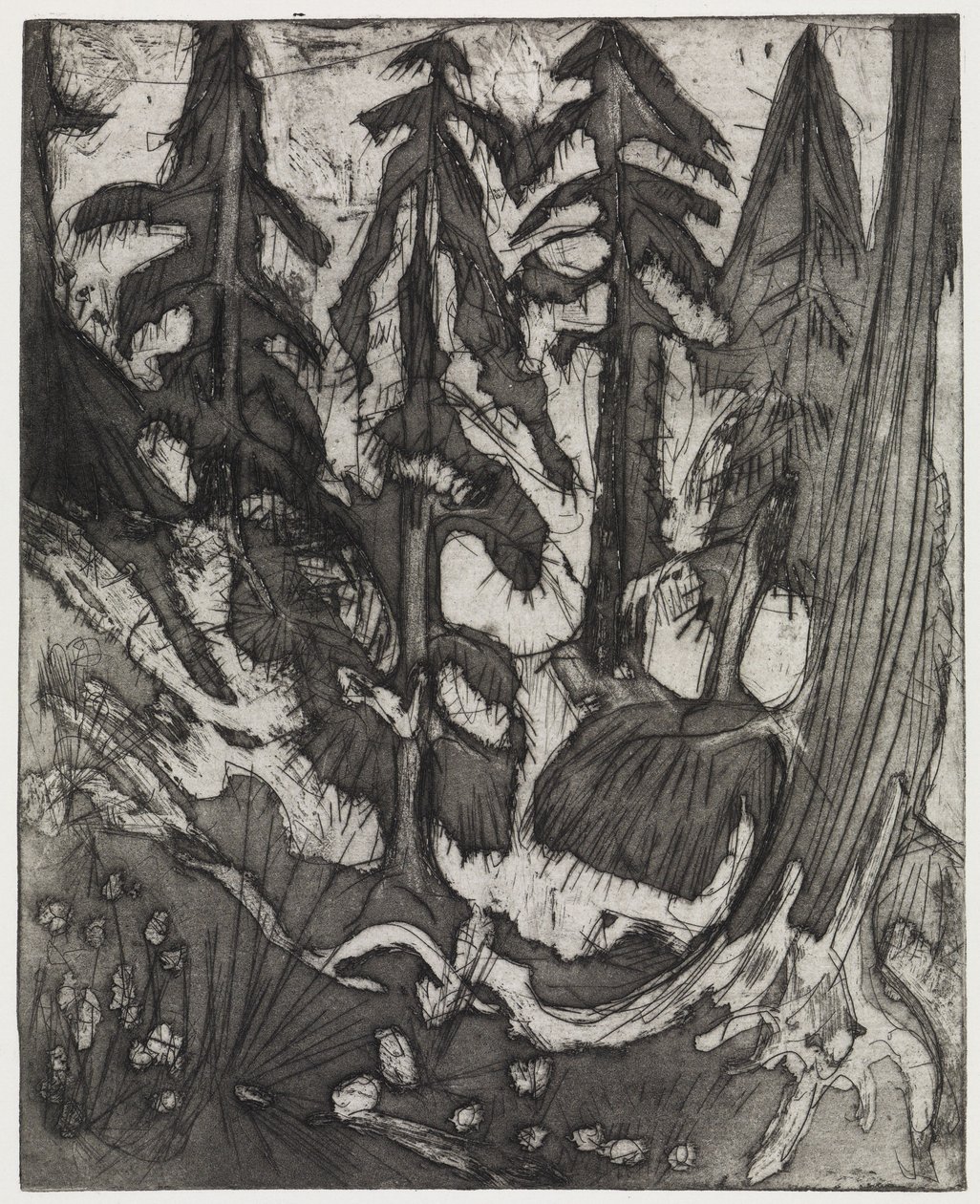 vuoristometsä tekijältä Ernst Ludwig Kirchner