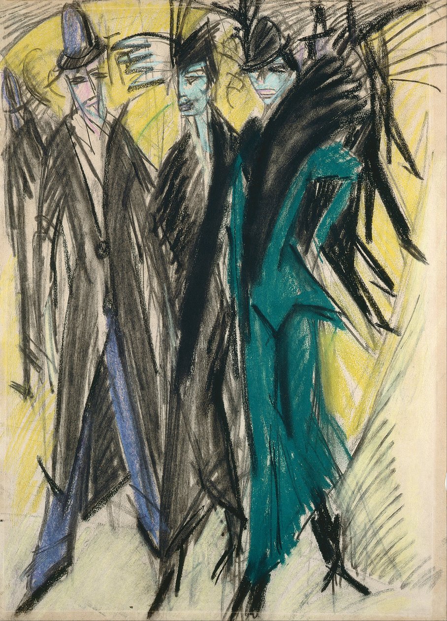Berliinin katukuvaus tekijältä Ernst Ludwig Kirchner