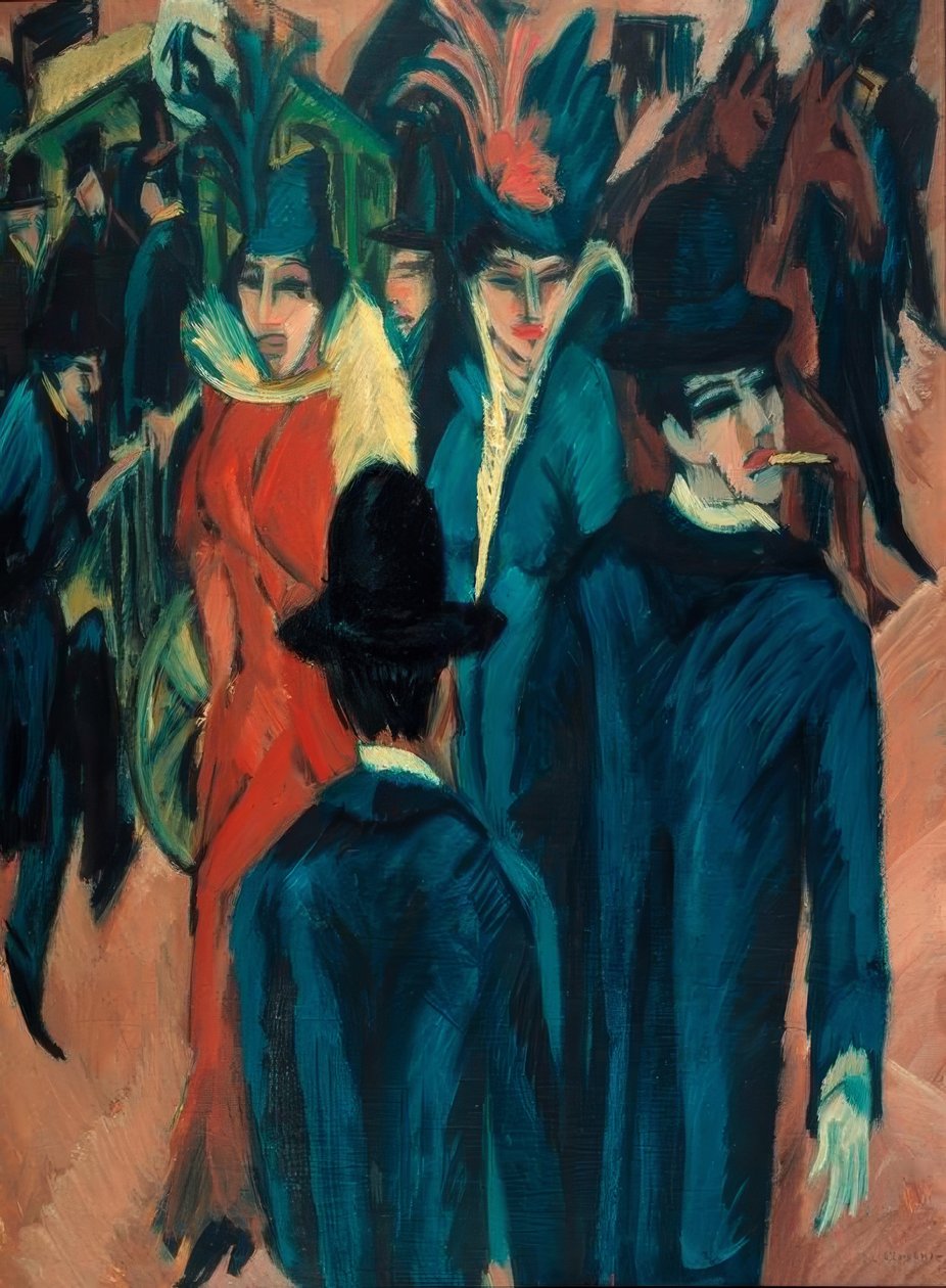 Berliinin katukuva tekijältä Ernst Ludwig Kirchner