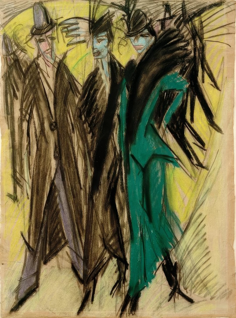 Berliinin katukuva tekijältä Ernst Ludwig Kirchner