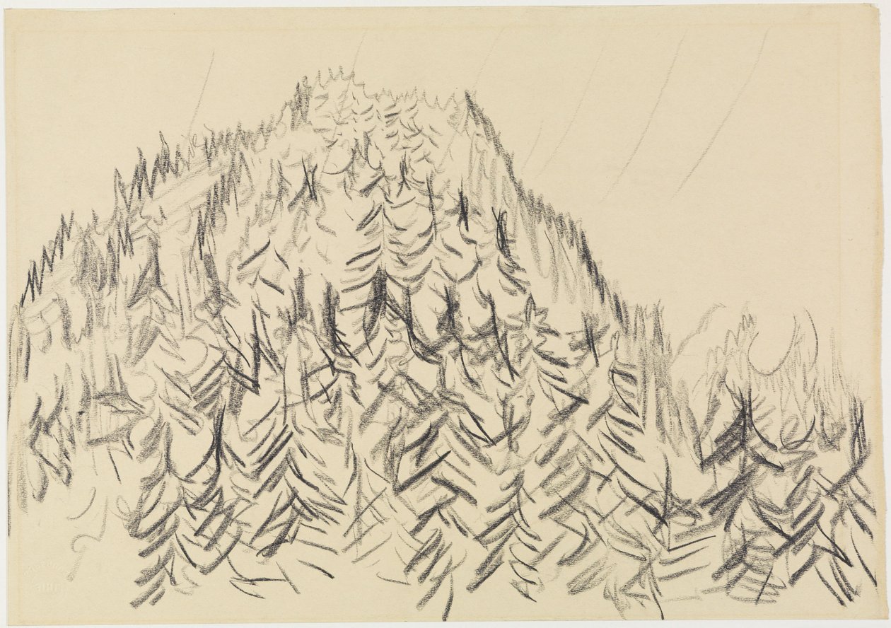 Metsäinen kukkula tekijältä Ernst Ludwig Kirchner