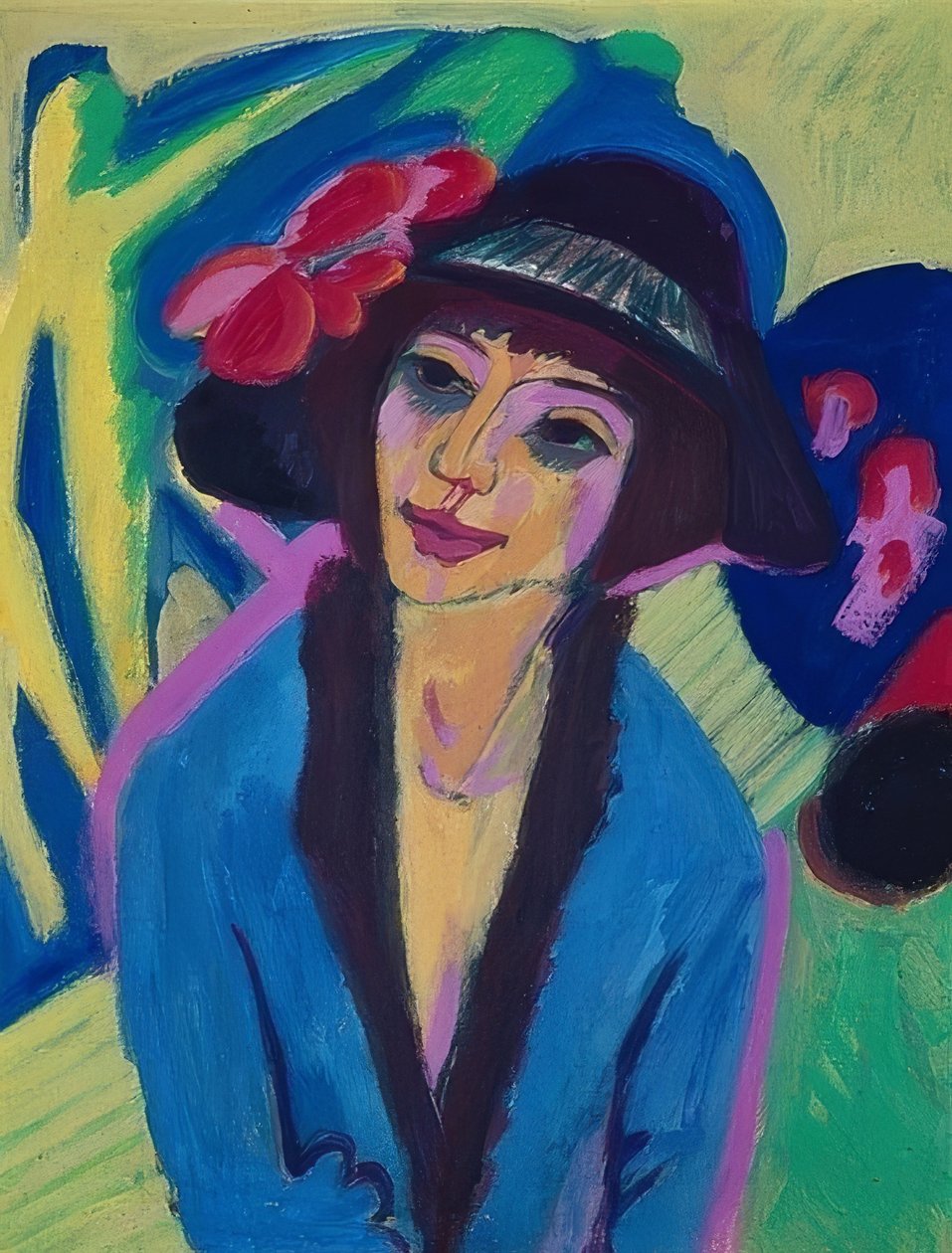 Muotokuva Gerda. Noin 1914 tekijältä Ernst Ludwig Kirchner