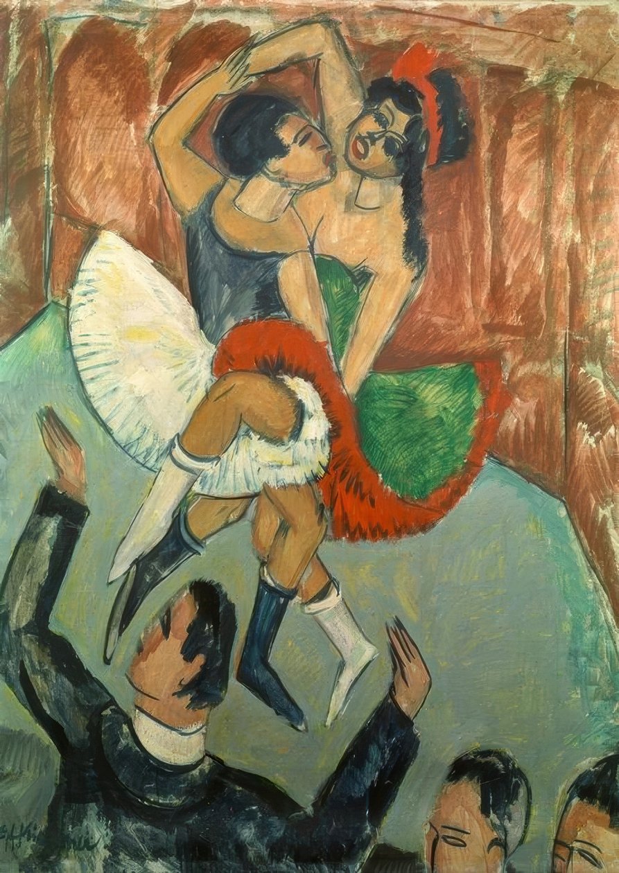 Mustat naiset tanssivat tekijältä Ernst Ludwig Kirchner