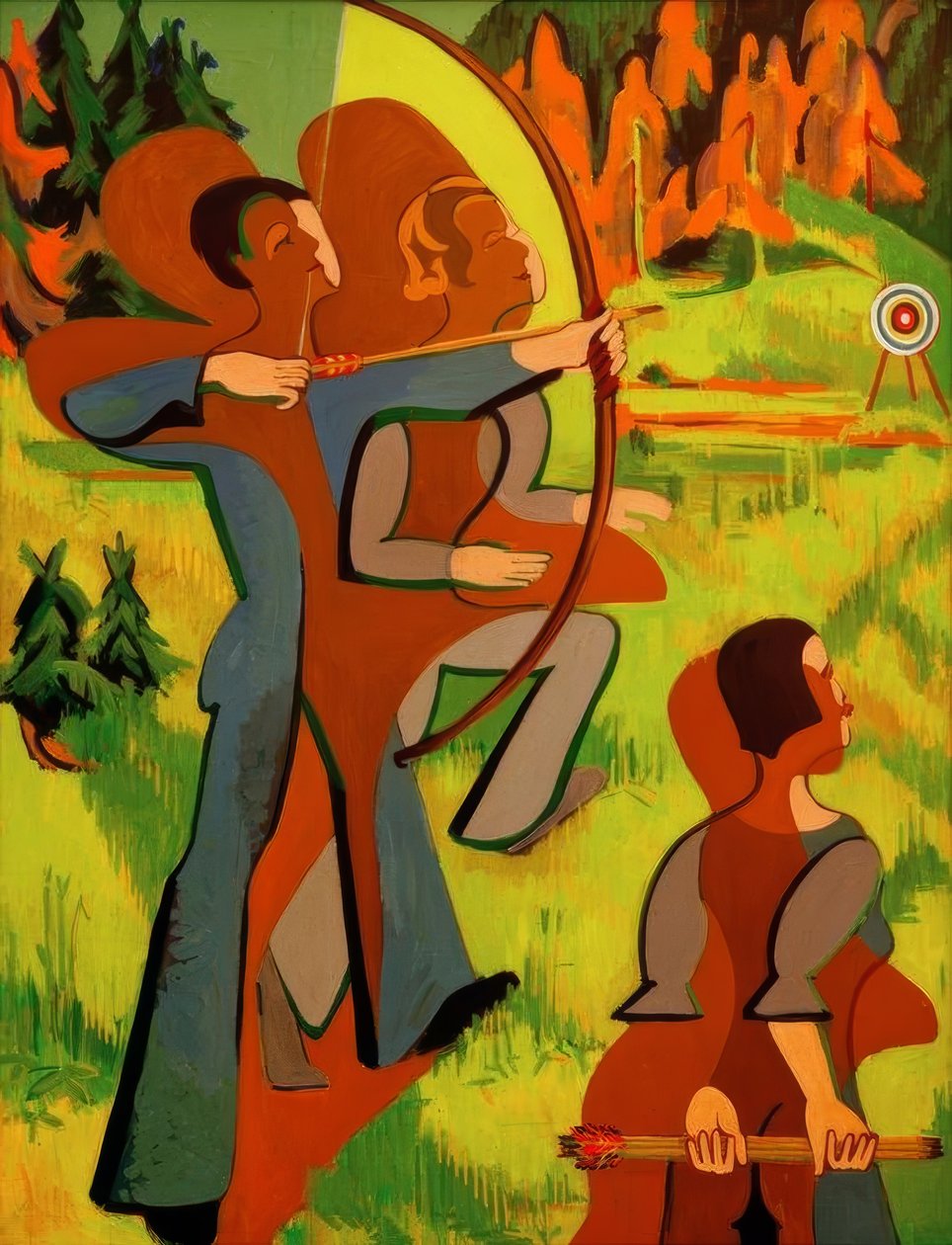 Jousimiehet tekijältä Ernst Ludwig Kirchner