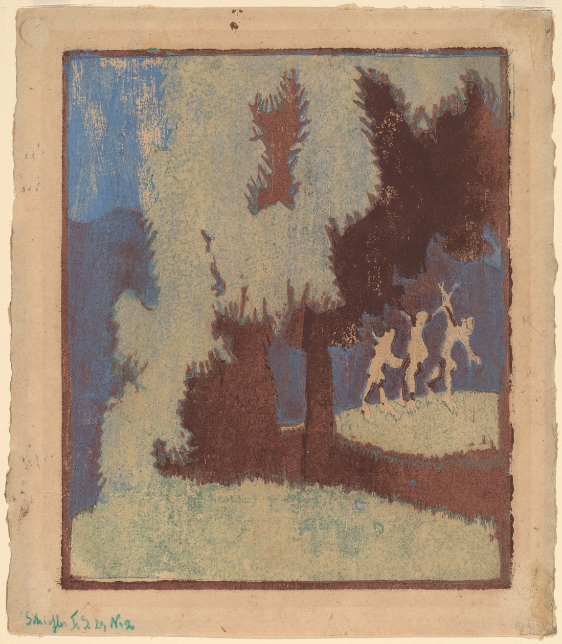 Kastanjapuut kuunvalossa tekijältä Ernst Ludwig Kirchner