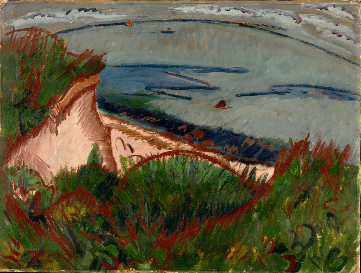 Fehmarnin rannikkomaisema tekijältä Ernst Ludwig Kirchner