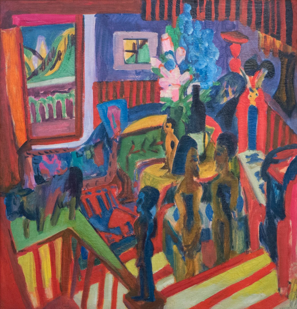 Studion kulma, 1920. tekijältä Ernst Ludwig Kirchner